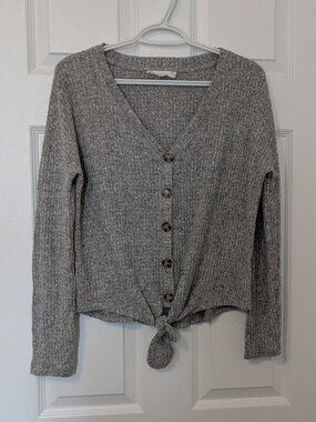 Pink Rose long sleeve button down sweater size small